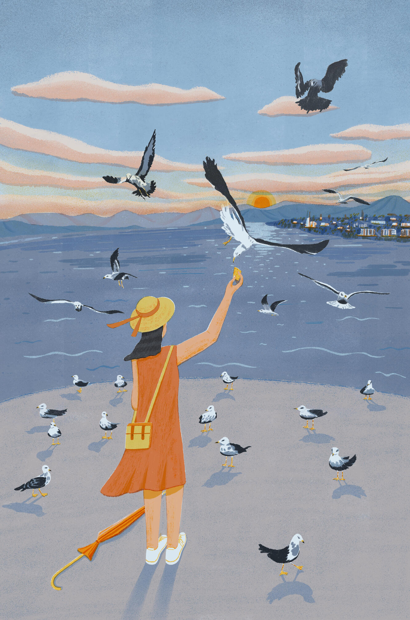 Traveling with minds No.1 - a theme event about traveling, for digital printmaking and sale in an art store.