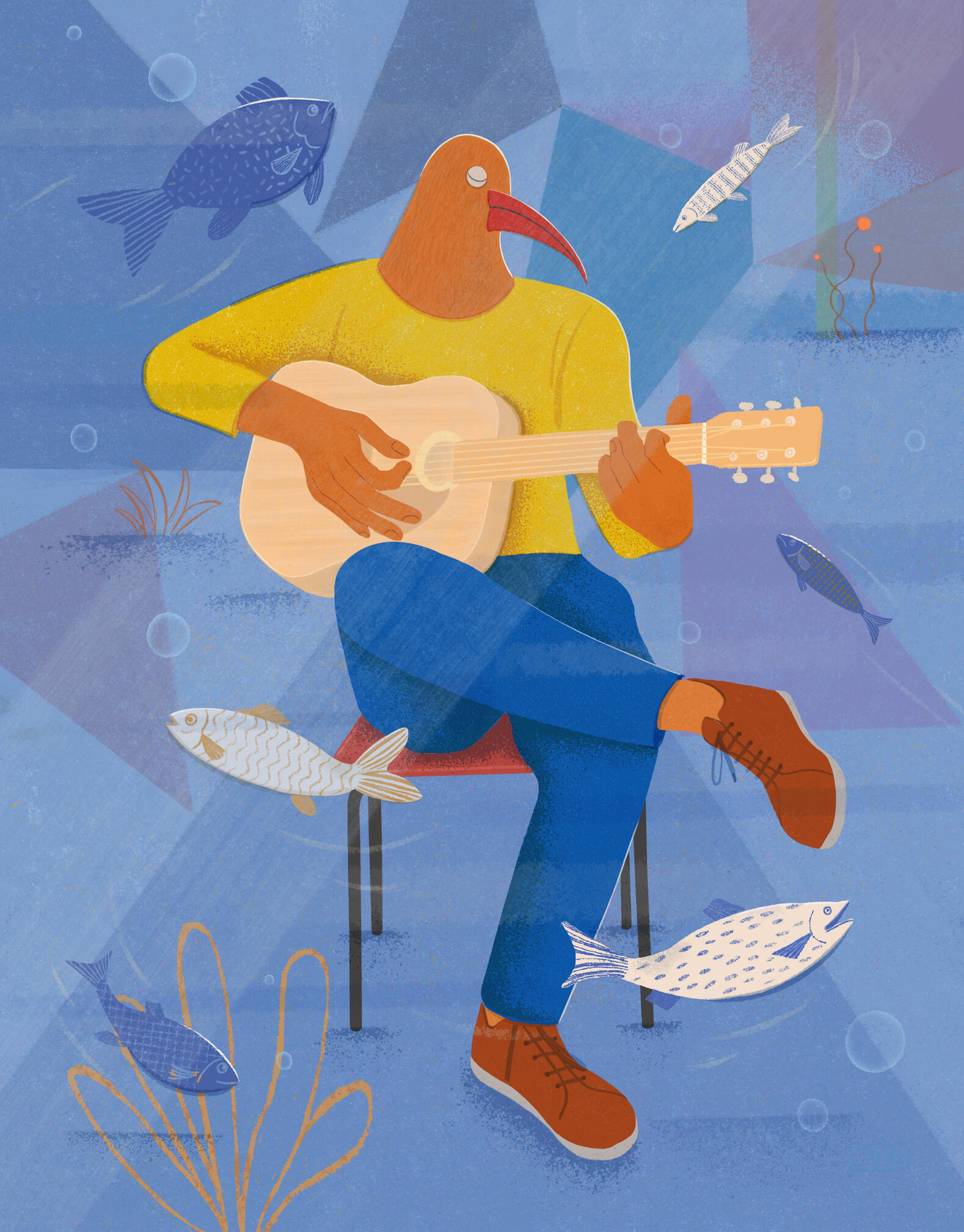 Mr. Bird and Fishes