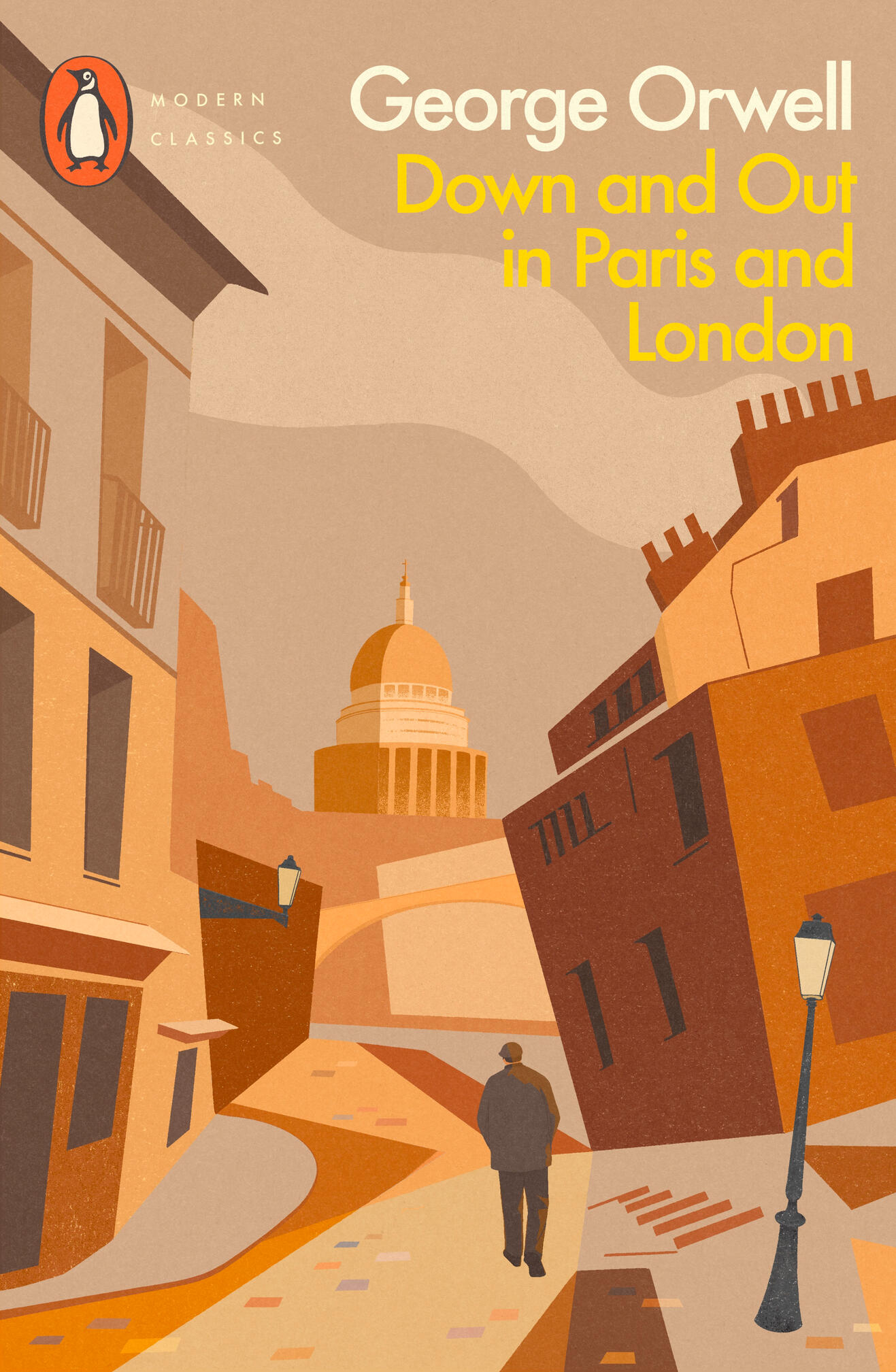 Book cover design for Down and Out in Paris and London, by George Orwell