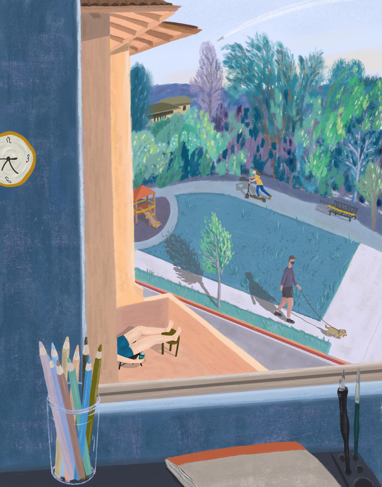 Stay home. Illustrations created during COVID quarantine, No.1.