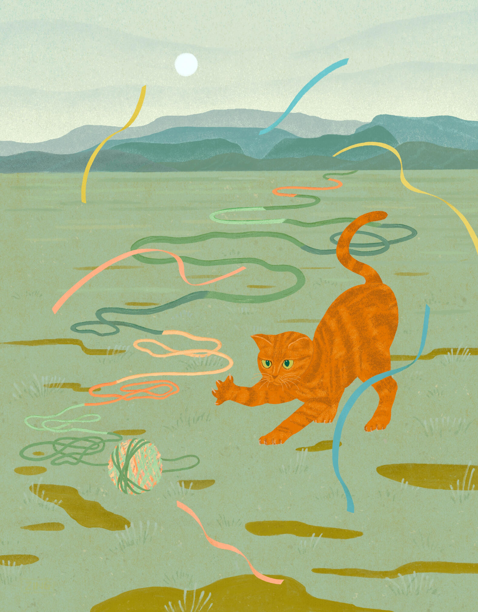 Life is like a ball of yarn, messy or not, play with it.