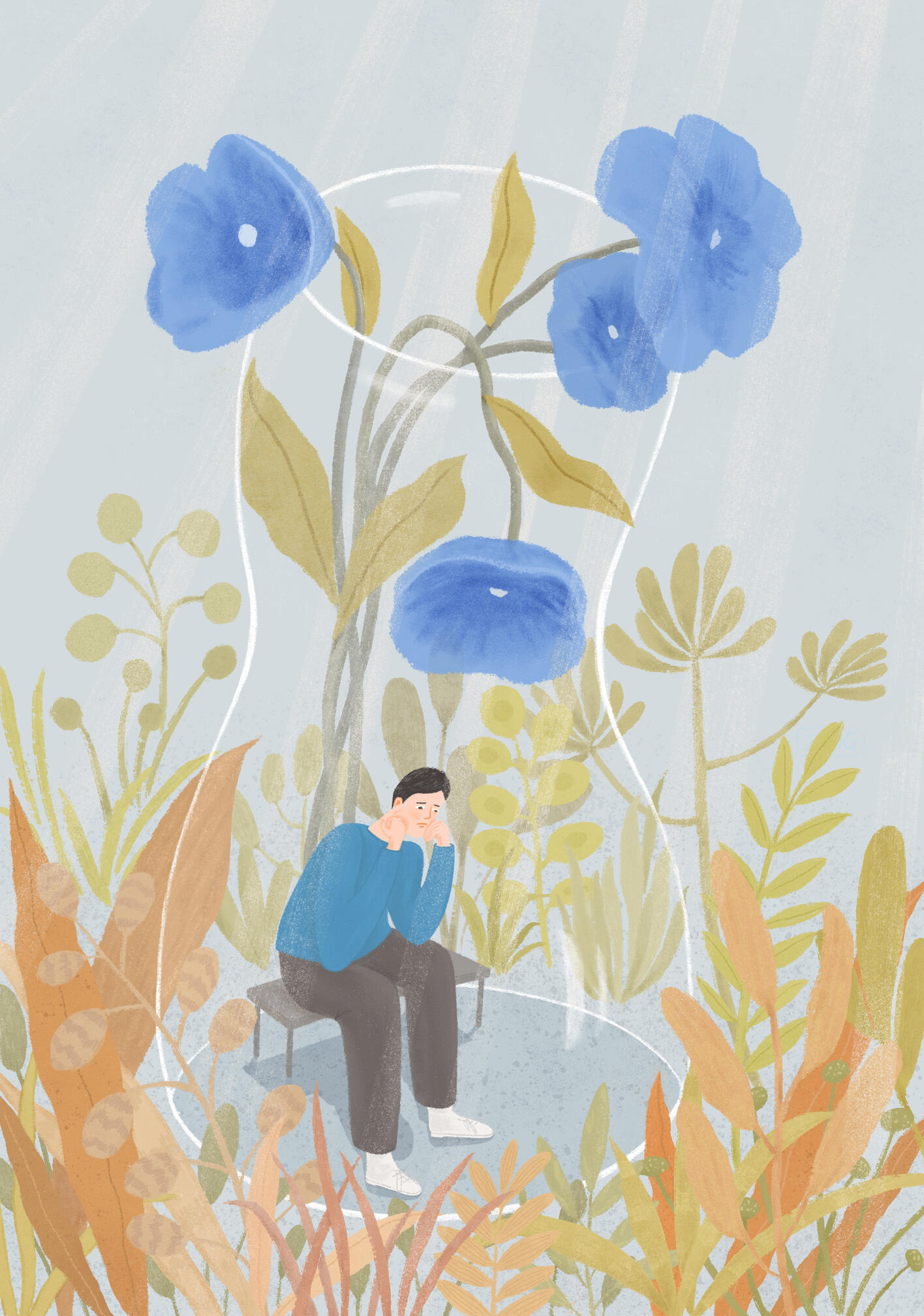 Too much sunshine makes his melancholy blossom